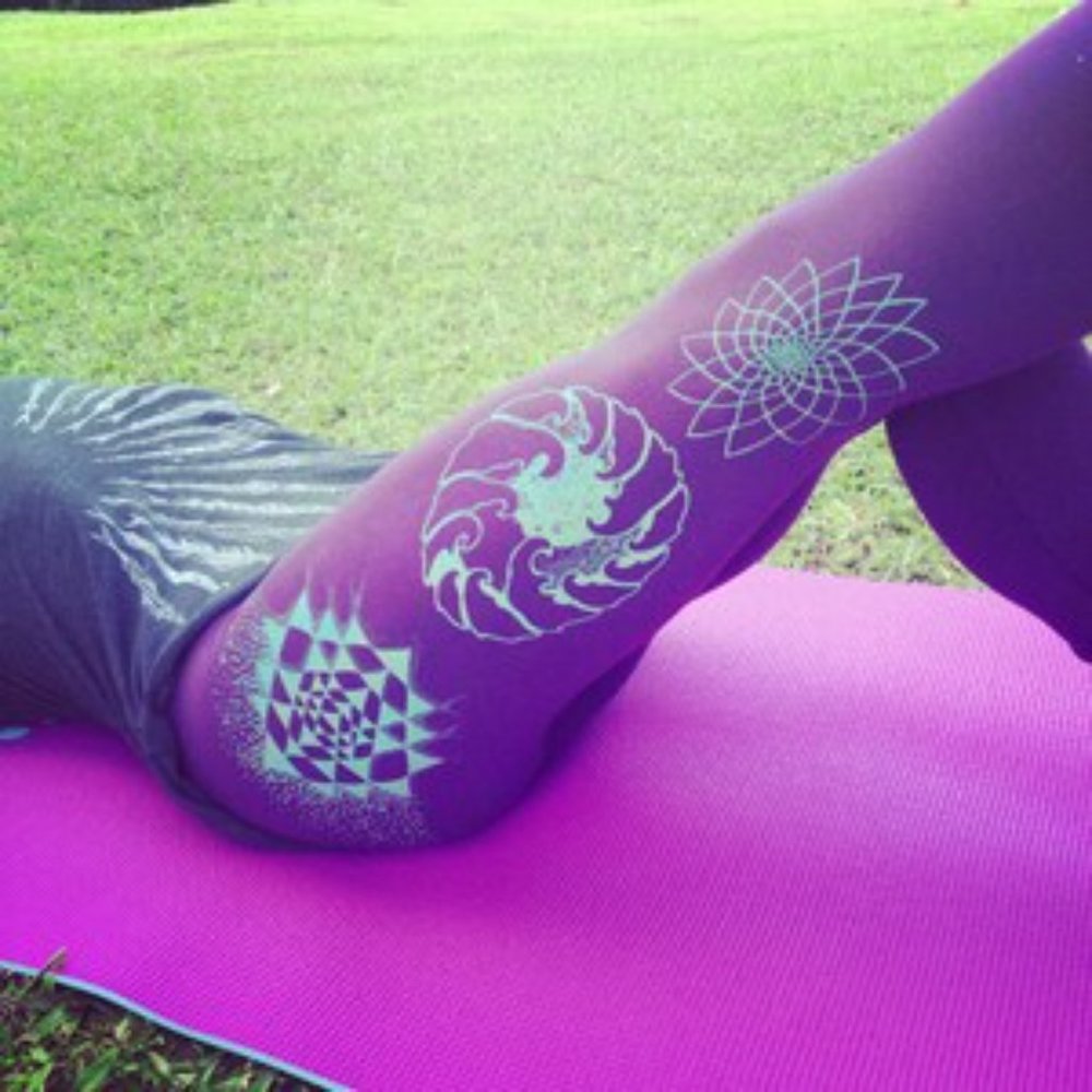 Elemental Chakra Leggings - Screen Print on American Apparel Cotton Spandex